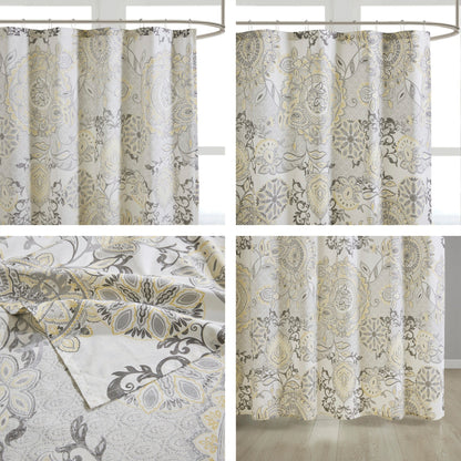 Tenda da doccia in cotone stampato Madison Park Loleta