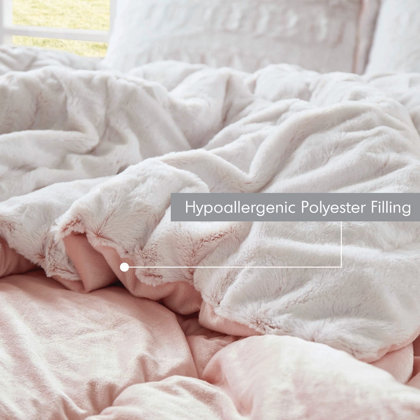 Set copripiumino lungo in pelliccia con stampa posteriore Margot di Madison Park