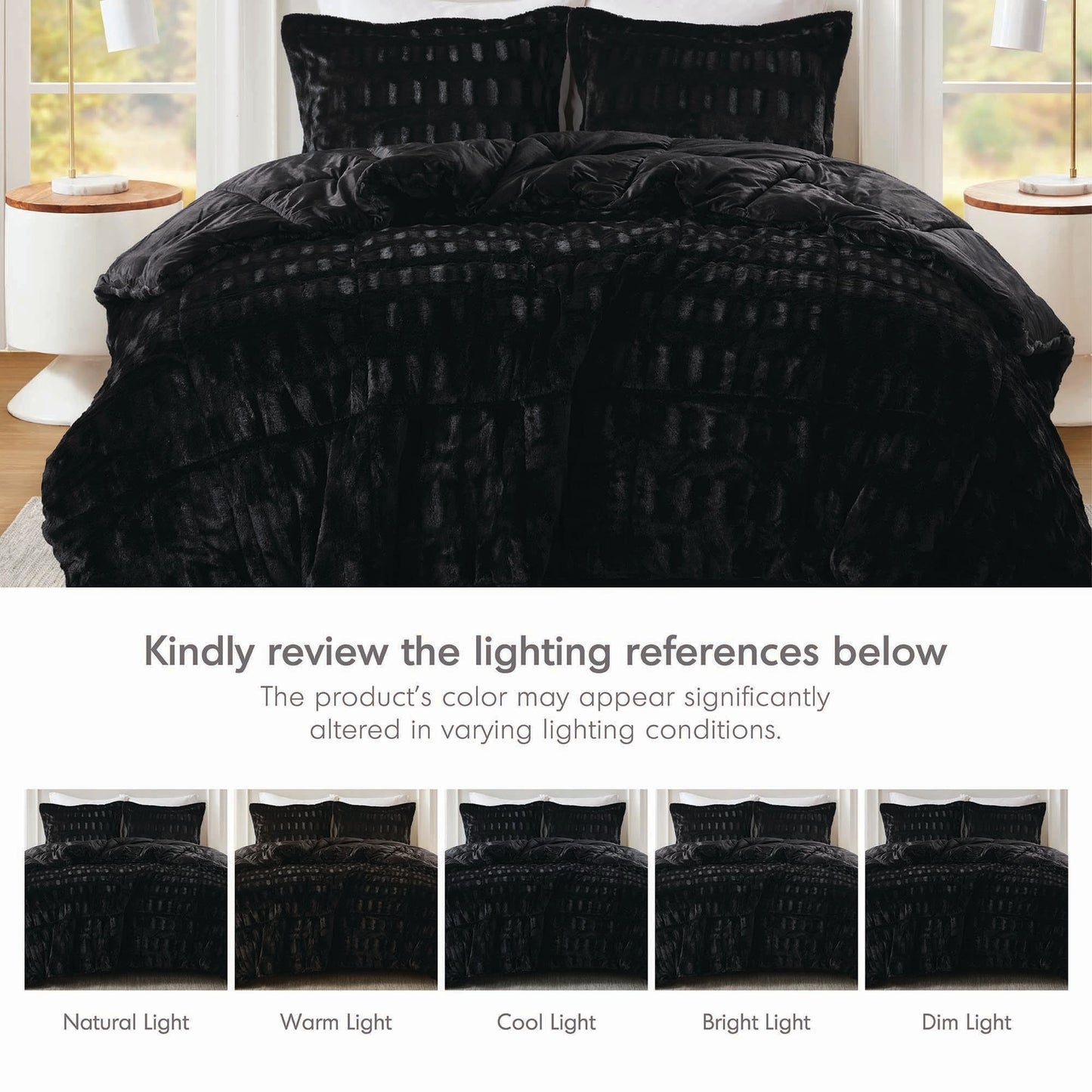 Set copripiumino lungo in pelliccia con stampa posteriore Margot di Madison Park