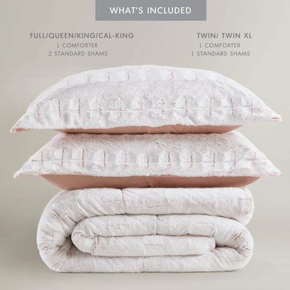 Set copripiumino lungo in pelliccia con stampa posteriore Margot di Madison Park