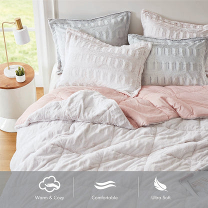 Set copripiumino lungo in pelliccia con stampa posteriore Margot di Madison Park