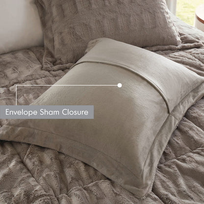 Set copripiumino lungo in pelliccia con stampa posteriore Margot di Madison Park