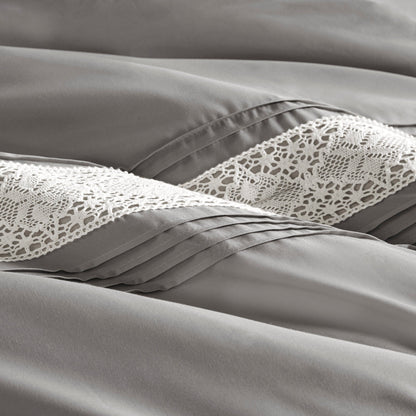 Set copripiumino con bordi in pizzo Marla di Madison Park, 7 pezzi, con cuscini decorativi