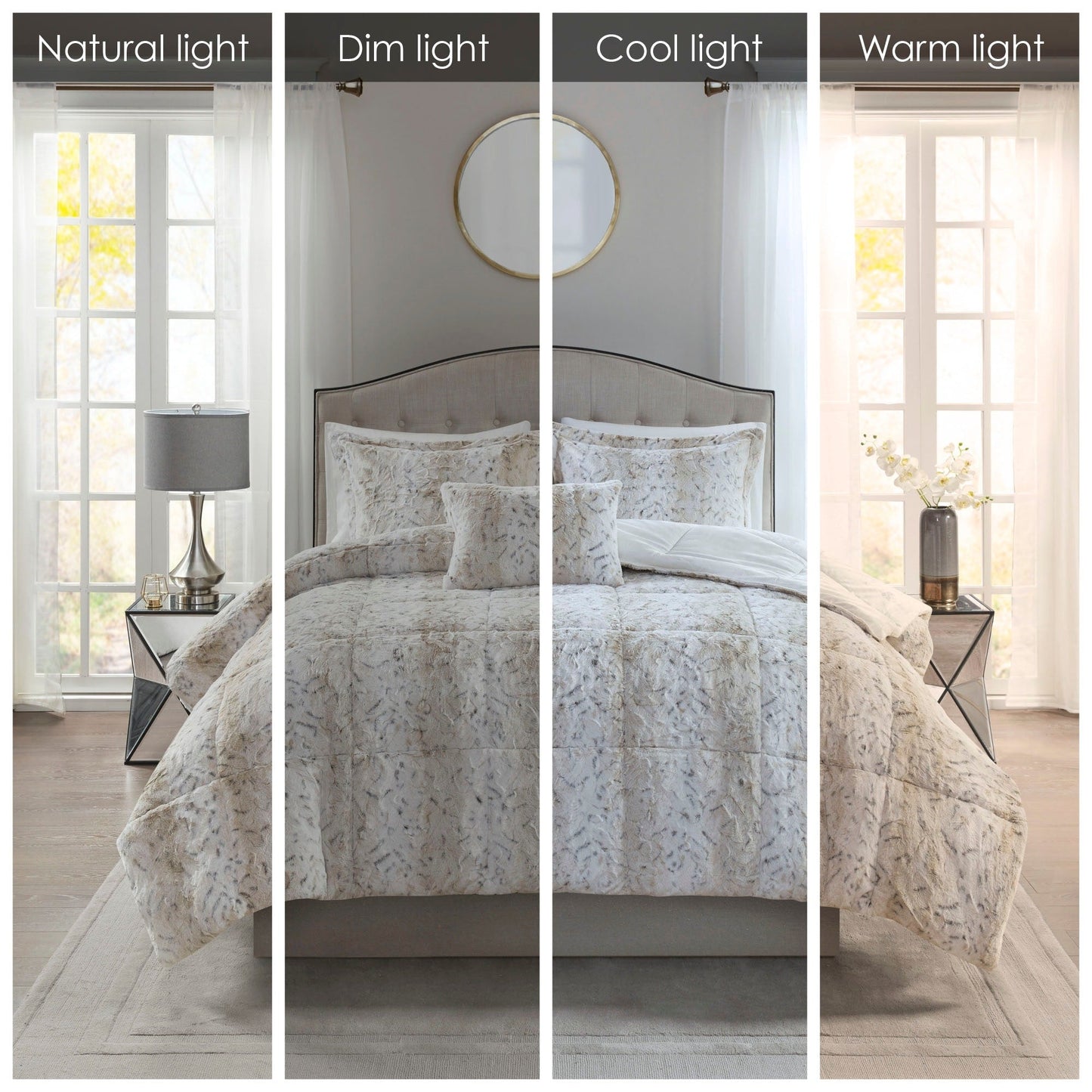 Set piumino in pelliccia sintetica Madison Park Marselle