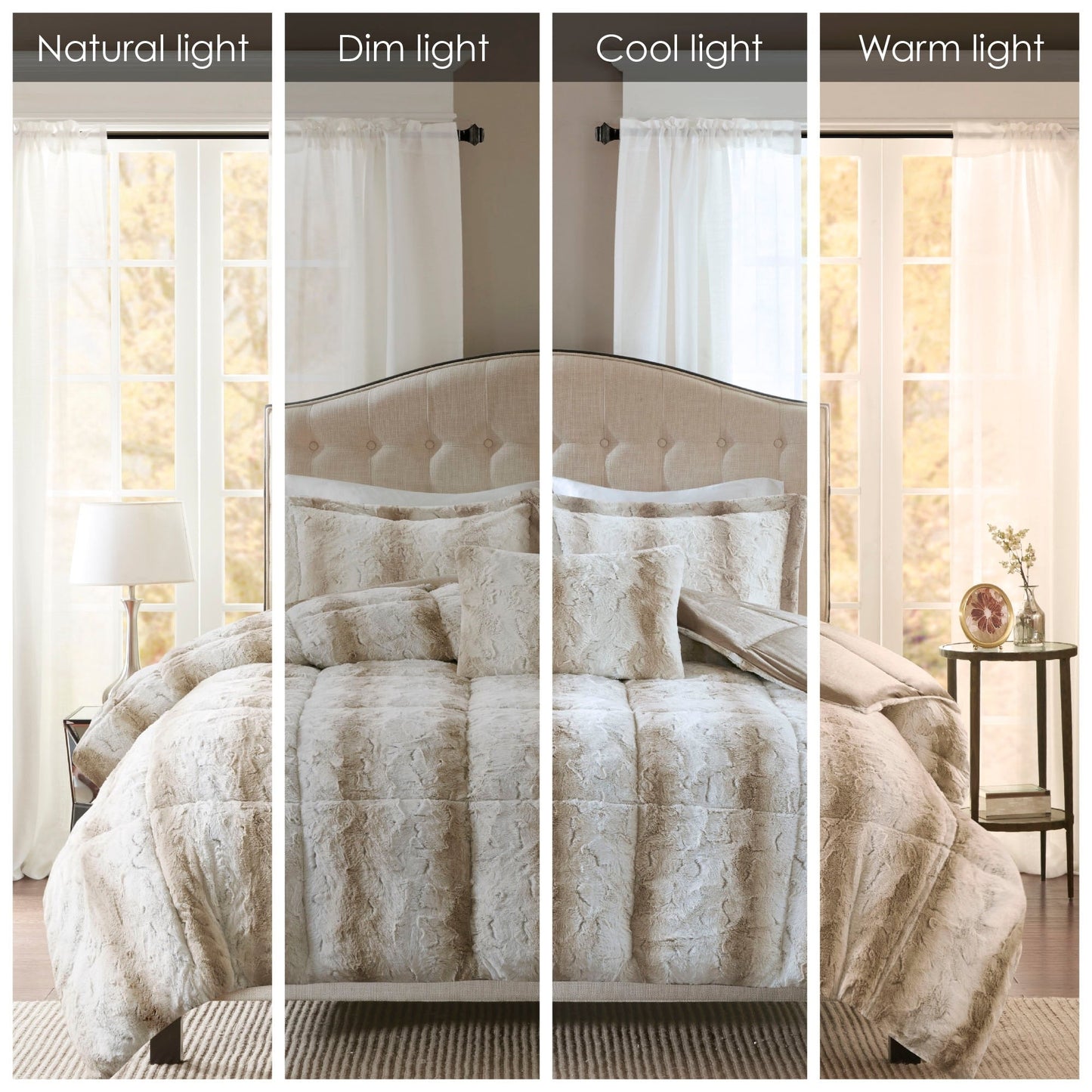 Set piumino in pelliccia sintetica Madison Park Marselle