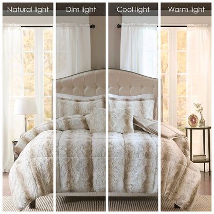 Set piumino in pelliccia sintetica Madison Park Marselle