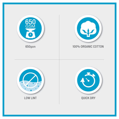 Set di asciugamani in cotone biologico Madison Park da 6 pezzi