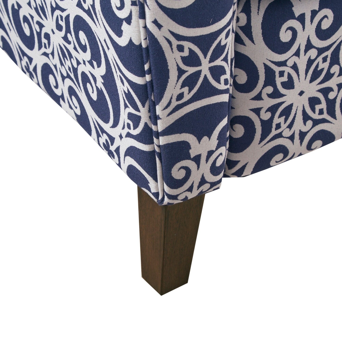 Poltrona reclinabile imbottita in legno massello Madison Park Oscar con schienale a spinta e braccioli arrotolati