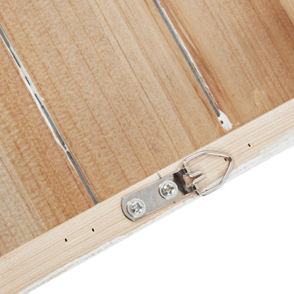 Decorazione murale in legno dipinto a mano con uccelli appollaiati Madison Park - Bianco/Grigio