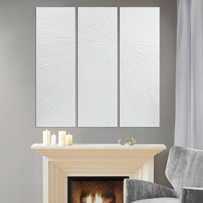 Madison Park Signature Sunburst Trittico dipinto a mano, set di 3 pezzi di arte murale in resina tridimensionale