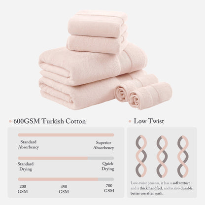 Set di asciugamani da bagno in cotone turco Madison Park Signature da 6 pezzi