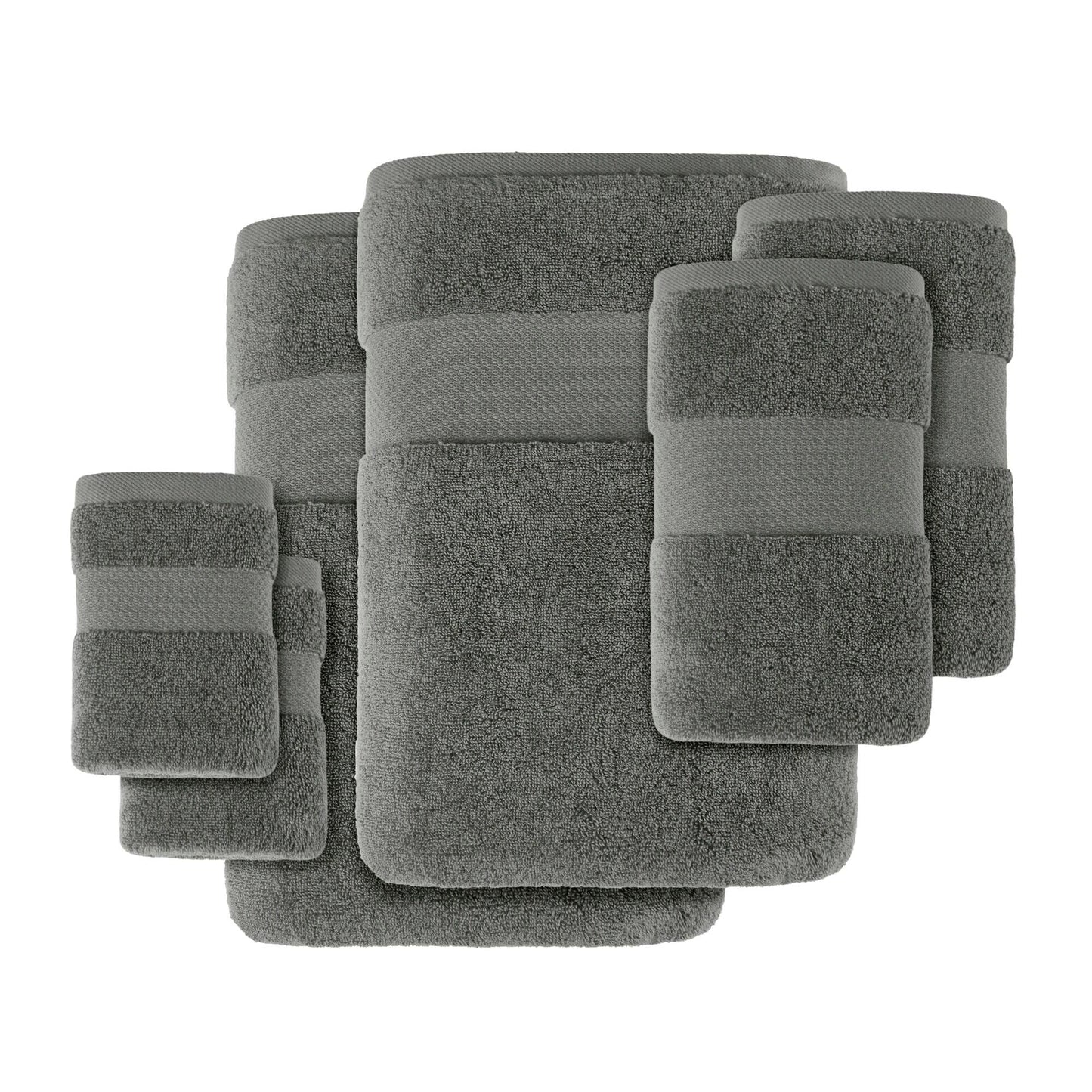 Set di asciugamani da bagno in cotone turco Madison Park Signature da 6 pezzi