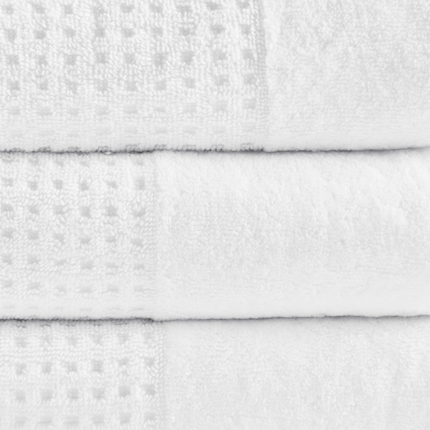 Set di 6 asciugamani da bagno antimicrobici in cotone a nido d'ape Madison Park Spa, jacquard e tessuto a nido d'ape