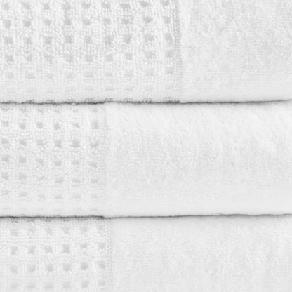 Set di 6 asciugamani da bagno antimicrobici in cotone a nido d'ape Madison Park Spa, jacquard e tessuto a nido d'ape