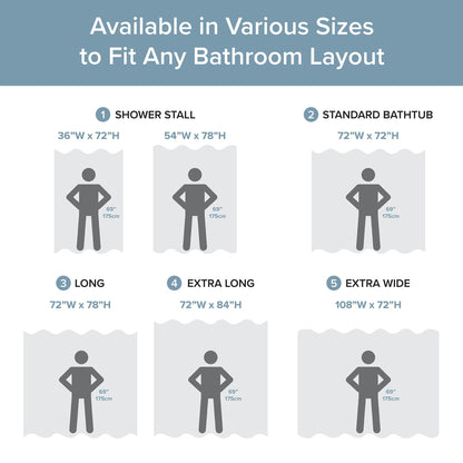 Tenda da doccia a nido d'ape Madison Park Spa con trattamento 3M