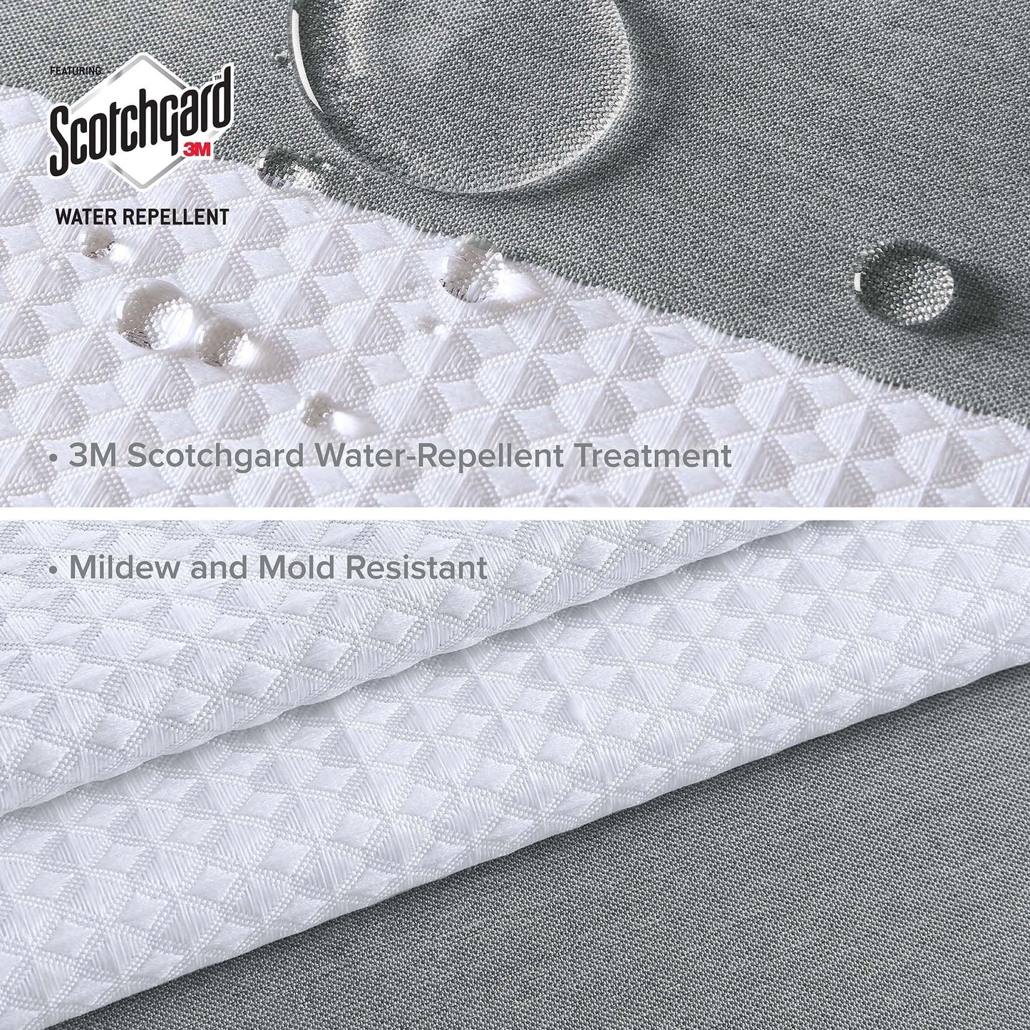 Tenda da doccia a nido d'ape Madison Park Spa con trattamento 3M