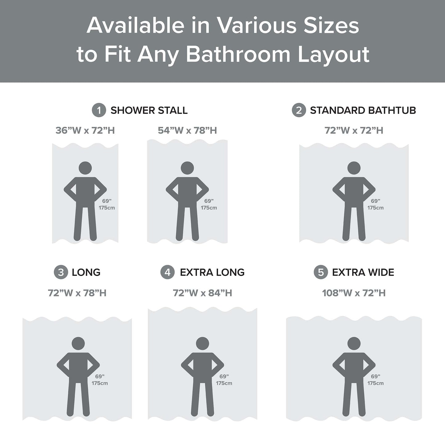 Tenda da doccia a nido d'ape Madison Park Spa con trattamento 3M