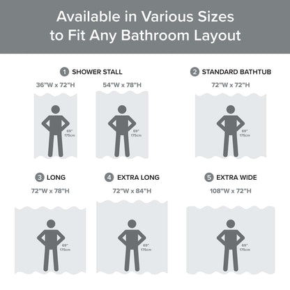 Tenda da doccia a nido d'ape Madison Park Spa con trattamento 3M