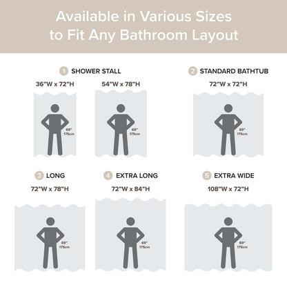 Tenda da doccia a nido d'ape Madison Park Spa con trattamento 3M