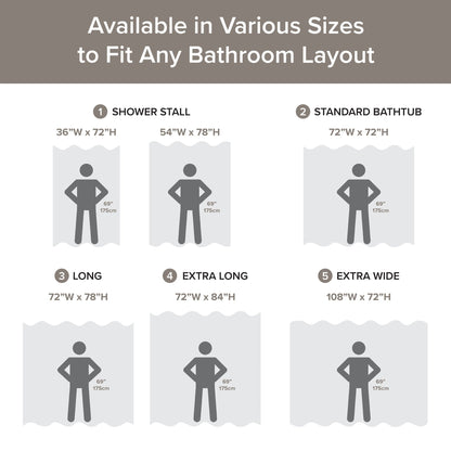 Tenda da doccia a nido d'ape Madison Park Spa con trattamento 3M