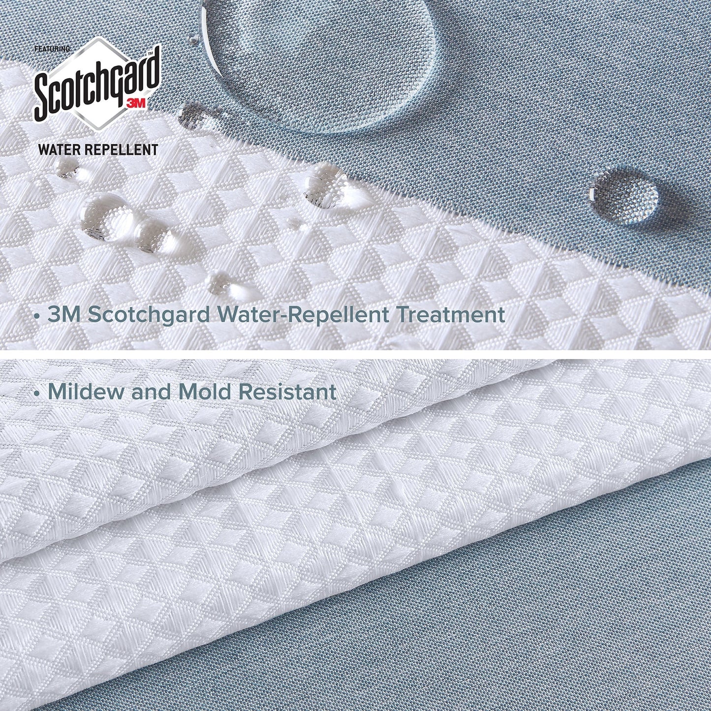 Tenda da doccia a nido d'ape Madison Park Spa con trattamento 3M