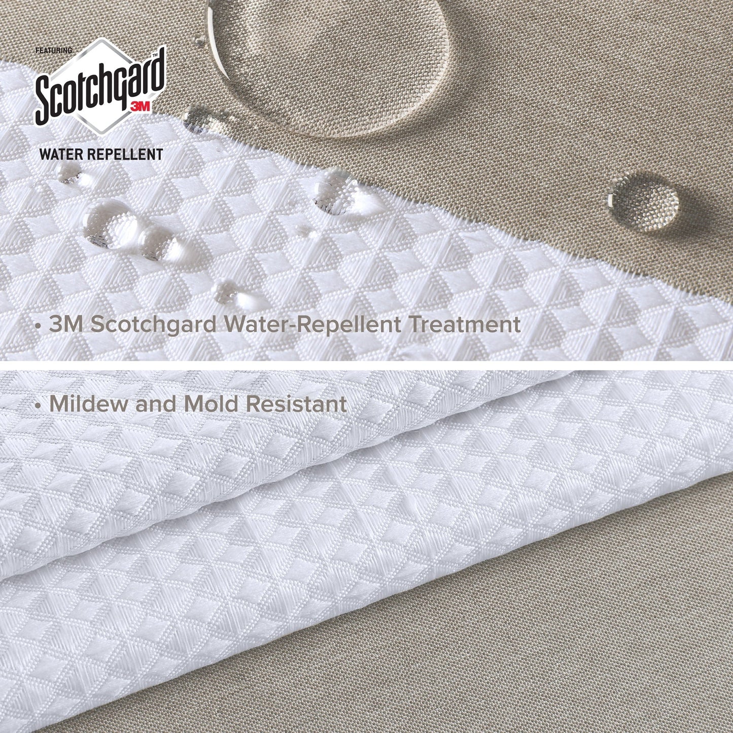 Tenda da doccia a nido d'ape Madison Park Spa con trattamento 3M