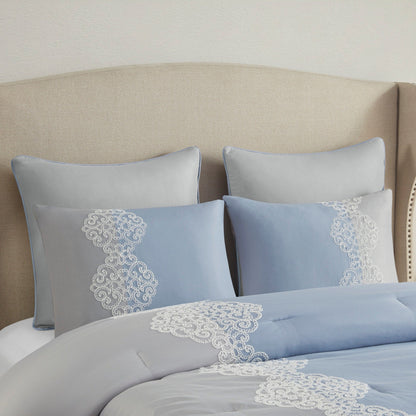 Set di piumoni in microfibra ricamati Madison Park Vera da 8 pezzi