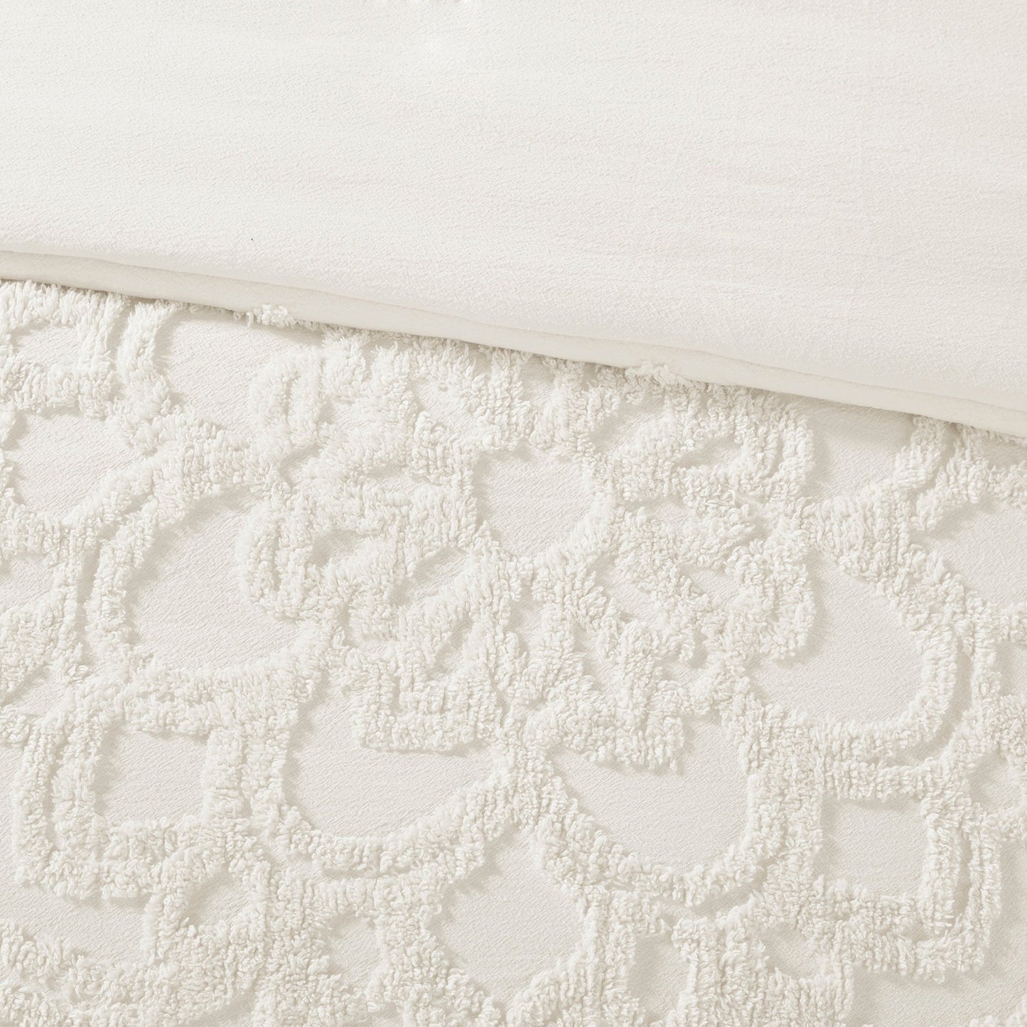 Set copripiumino con medaglione in ciniglia di cotone trapuntato Madison Park Virginia