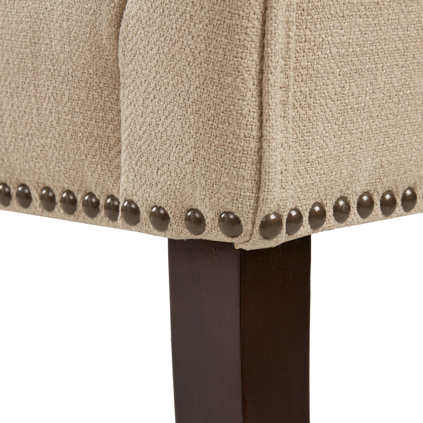 Panca imbottita Madison Park Welburn 49.5 con schienale e gambe in legno