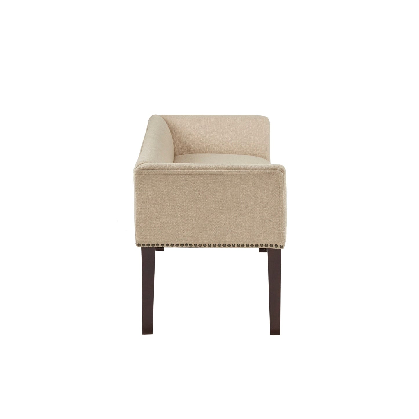 Panca imbottita Madison Park Welburn 49.5 con schienale e gambe in legno