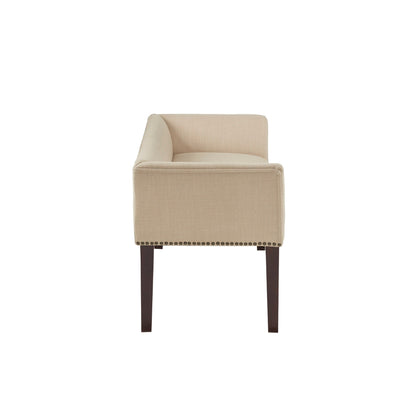 Panca imbottita Madison Park Welburn 49.5 con schienale e gambe in legno