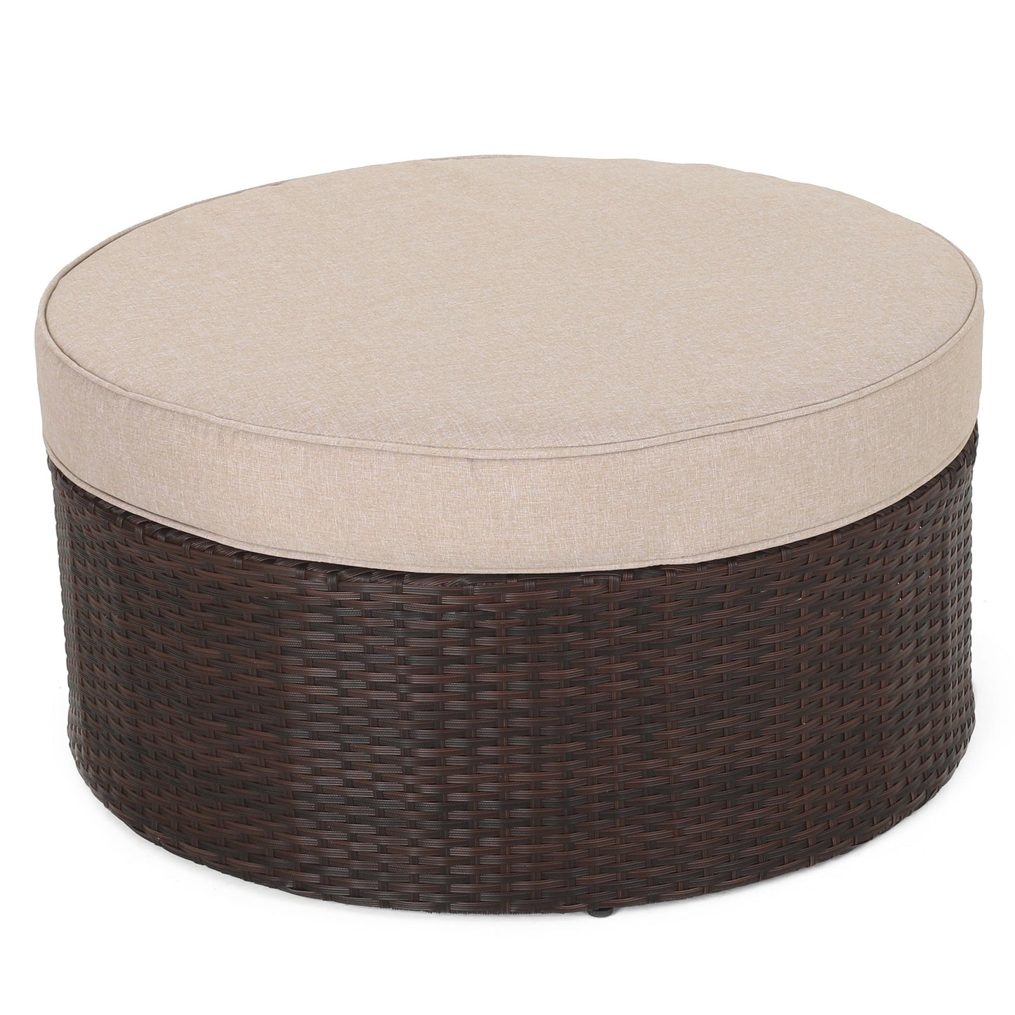 Set di divani curvi da esterno Madras Zanzibar in vimini con pouf di Christopher Knight Home