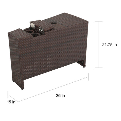 Set di divani curvi da esterno Madras Zanzibar in vimini con pouf di Christopher Knight Home