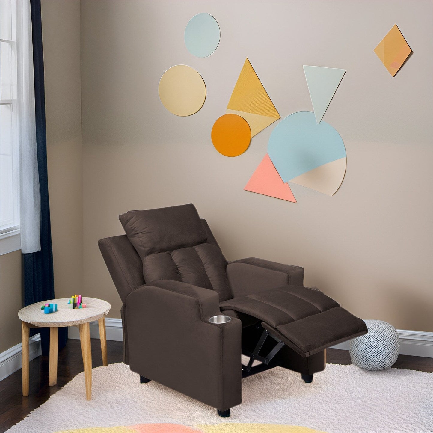 Sedili magici per supereroi e principesse, poltrona reclinabile super deluxe per bambini con poggiapiedi, poggiatesta e 2 portabicchieri