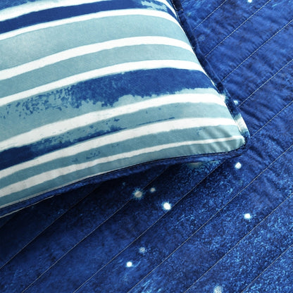 Set trapunta reversibile con stampa Space Star Ombre di Lush Decor