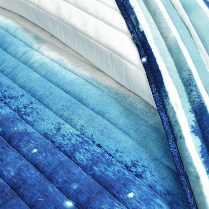 Set trapunta reversibile con stampa Space Star Ombre di Lush Decor