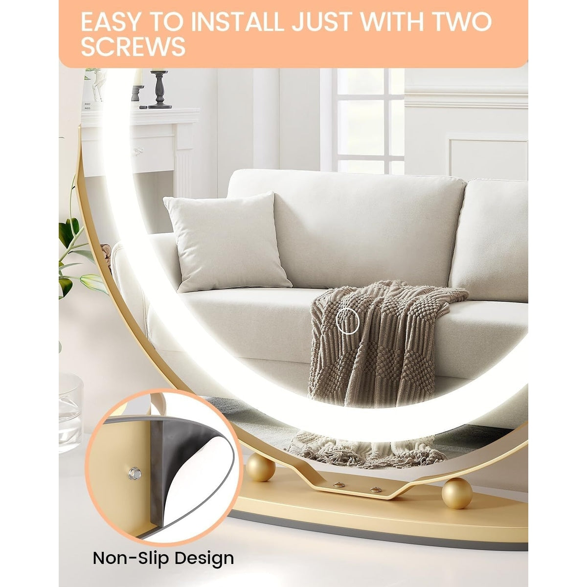 Specchio per il trucco con luci