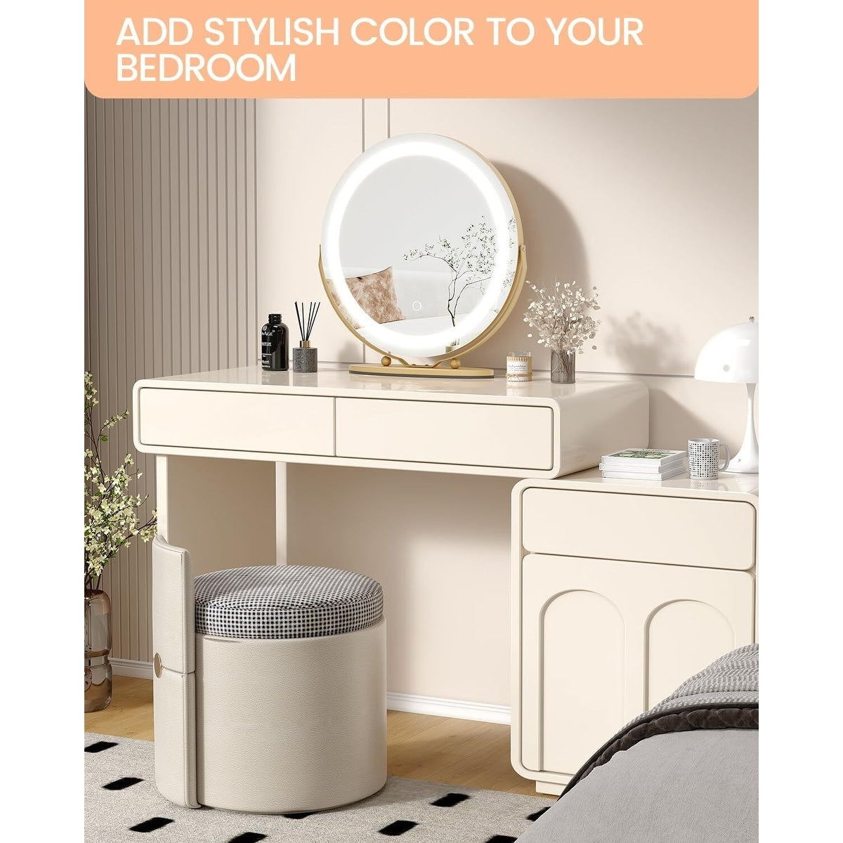 Specchio per il trucco con luci