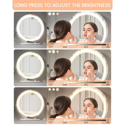 Specchio per il trucco con luci