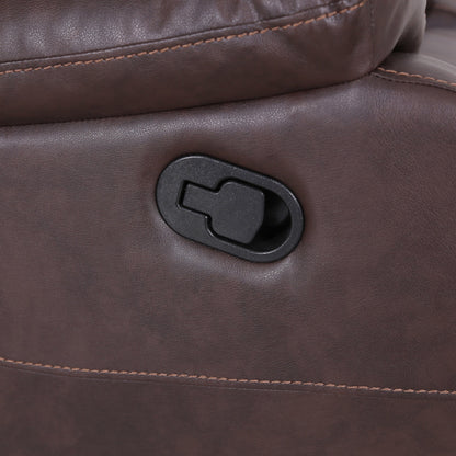 Poltrona reclinabile girevole in similpelle trapuntata Malic di Christopher Knight Home