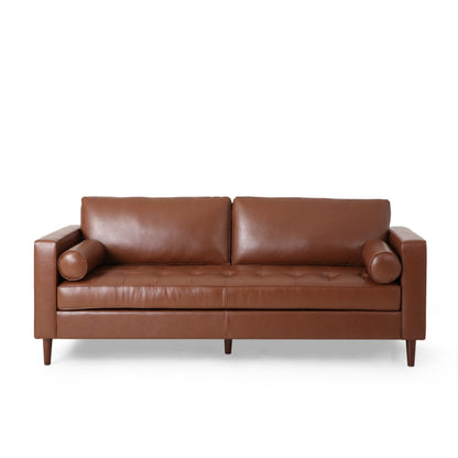 Divano a 3 posti Malinta Contemporary Tufted di Christopher Knight Home - 82,25 L x 33,00 P x 33,00 A