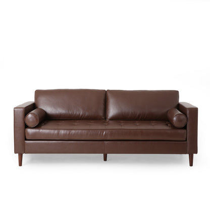 Divano a 3 posti Malinta Contemporary Tufted di Christopher Knight Home - 82,25 L x 33,00 P x 33,00 A