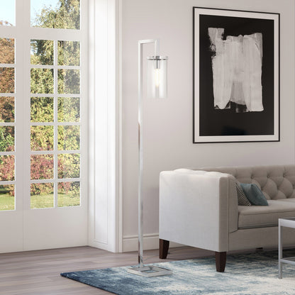 Lampada da terra alta Malva 67.75 con paralume in vetro - 11 di larghezza