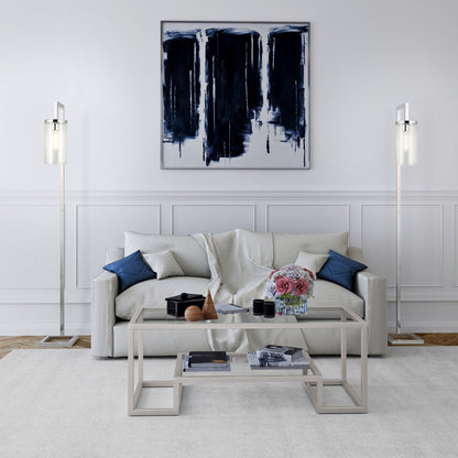 Lampada da terra alta Malva 67.75 con paralume in vetro - 11 di larghezza