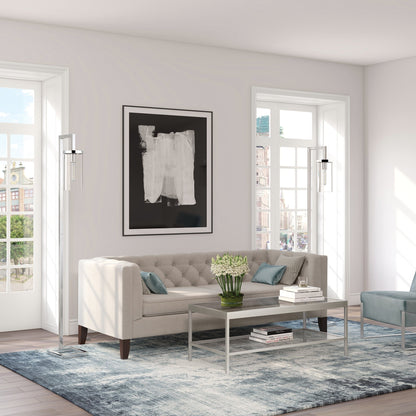 Lampada da terra alta Malva 67.75 con paralume in vetro - 11 di larghezza