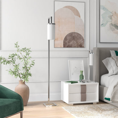 Lampada da terra alta Malva 67.75 con paralume in vetro - 11 di larghezza