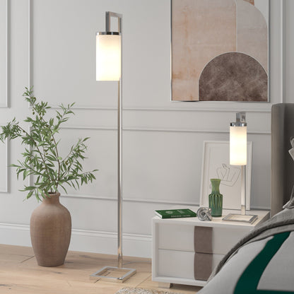 Lampada da terra alta Malva 67.75 con paralume in vetro - 11 di larghezza