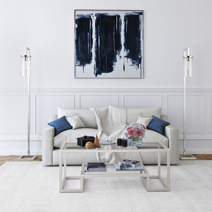 Lampada da terra alta Malva 67.75 con paralume in vetro - 11 di larghezza