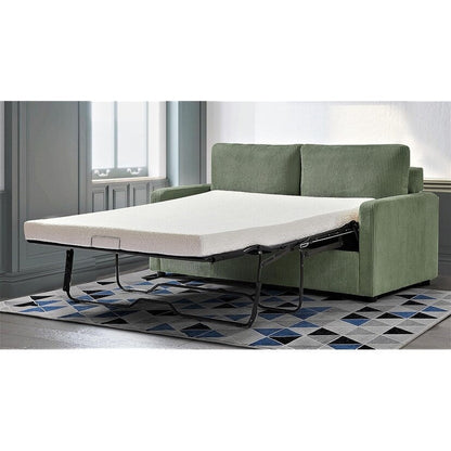 Divano letto Manchester in velluto a coste di poliestere da 70 pollici con braccioli quadrati