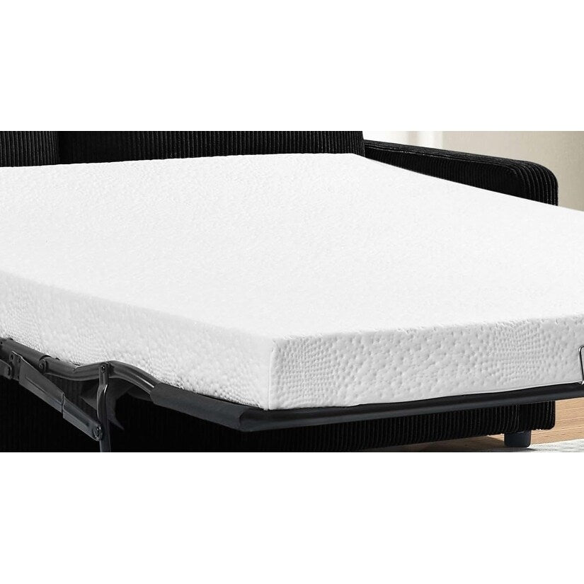 Divano letto Manchester in velluto a coste di poliestere da 70 pollici con braccioli quadrati